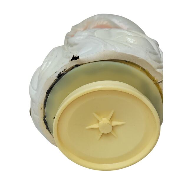 7" 50s MCM Vintage Wind Up Rotating Musical Traditional Santa Head - Picture 8 of 9